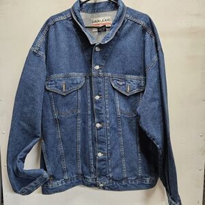 BADU JEANS XXL Vintage Blue Jean Jacket Mens Unisex Cotton Denim Streetwear